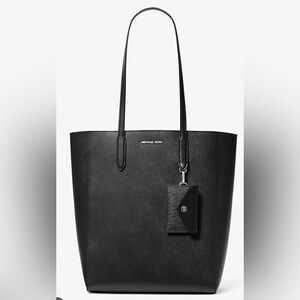 MICHAEL Michael Kors Vincent Large Saffiano Leather Tote Bag With Card Case NWT